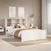 vidaXL Lit biblioth&egrave;que sans matelas blanc 140x200 cm bois pin massif