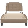 vidaXL Cadre de lit avec LED sans matelas Zadar cappuccino 90x190 cm