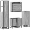 vidaXL Ensemble de meubles de salle de bain 4 pcs sonoma gris