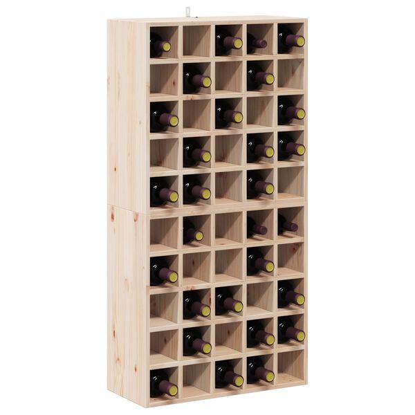 vidaXL &Eacute;tag&egrave;re &agrave; vin 2 pcs Naturel 56 x 25 x 56 cm Pin massif