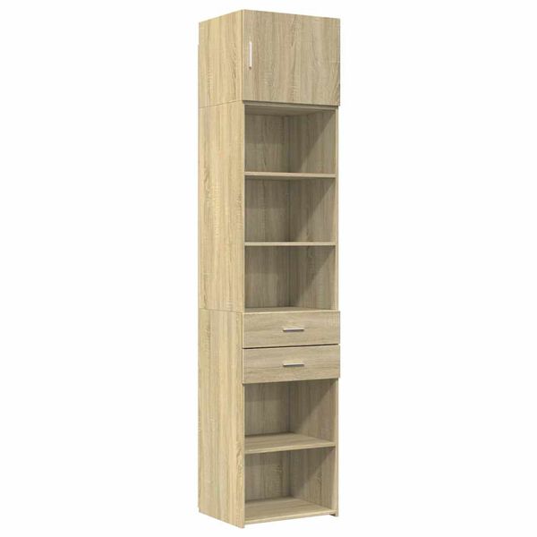 vidaXL Armoire de rangement mince ch&ecirc;ne sonoma 50x42,5x225 cm