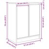 vidaXL Buffet ch&ecirc;ne sonoma 57x34x76 cm bois d'ing&eacute;nierie