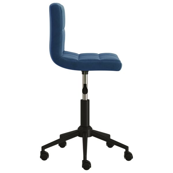 vidaXL Chaise pivotante de salle &agrave; manger Bleu Velours