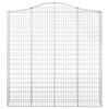 vidaXL Paniers &agrave; gabions arqu&eacute;s 8 pcs 200x30x200/220 cm fer galvanis&eacute;