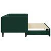 vidaXL Lit de jour avec gigogne sans matelas vert fonc&eacute; 80x200 cm