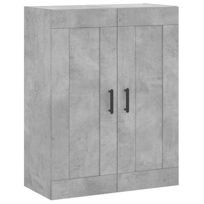 vidaXL Buffet haut Gris béton 69,5x34x180 cm Bois d'ingénierie