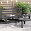 vidaXL Canap&eacute;s centraux de jardin 2 pcs gris bois de pin massif