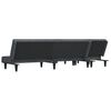 vidaXL Canap&eacute;-lit en forme de L gris 255x140x70 cm velours