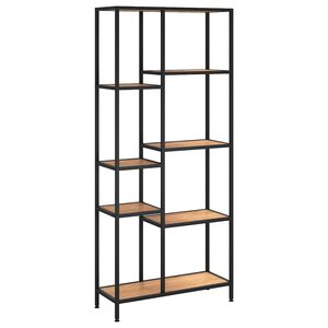 vidaXL &Eacute;tag&egrave;re &agrave; livres 80x30x180 cm Acier et bois d'ing&eacute;nierie