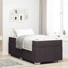 vidaXL Cadre de lit avec matelas Marron fonc&eacute; 100 x 200 cm tissu