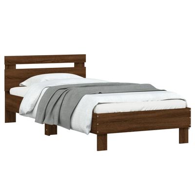 vidaXL Cadre de lit sans matelas avec tête de lit 75x190 cm