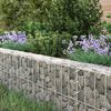vidaXL Lit sur&eacute;lev&eacute; &agrave; gabion Acier galvanis&eacute; 1000x100x20 cm