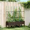 vidaXL Jardini&egrave;re avec treillis marron 120x40x142,5 cm PP