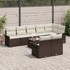 vidaXL Ensemble de canap&eacute; de jardin 9 pcs Marron polyrotin