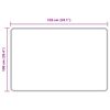 vidaXL Coureur de Tapis MARSA Gris 150 x 100 cm Polyester et PVC