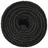 vidaXL Corde de travail Noir 16 mm 25 m polypropyl&egrave;ne