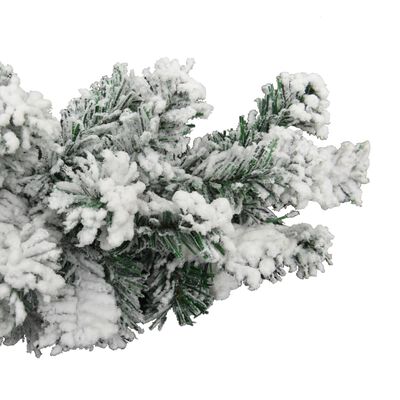 vidaXL Guirlande de Noël avec LED et neige floquée Vert 5 m PVC