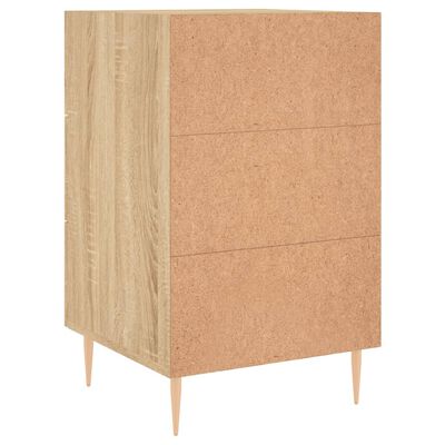 vidaXL Table de chevet chêne sonoma 40x40x66 cm bois d'ingénierie