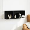 vidaXL Armoire murale 80x20x30 cm noir bois d'ing&eacute;nierie