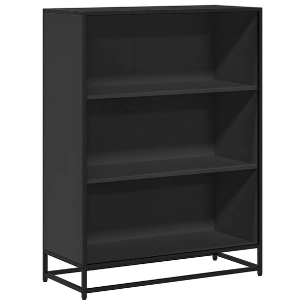 vidaXL Biblioth&egrave;que noir 80,5x35x107,5 cm bois d'ing&eacute;nierie