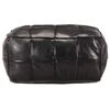 vidaXL Pouf 60 x 60 x 30 cm Noir Cuir v&eacute;ritable de ch&egrave;vre