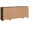 vidaXL Buffet avec lumi&egrave;res LED ch&ecirc;ne marron 163x37x67 cm