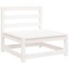 vidaXL Canap&eacute;s centraux de jardin 2 pcs blanc bois de pin massif