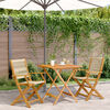 vidaXL Ensemble de bistro 3 pcs beige polypropyl&egrave;ne et bois massif