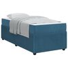 vidaXL Cadre de lit Bleu 90 x 190 cm tissu