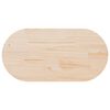 vidaXL Plateau de table 100x50x2,5 cm Bois massif Pin Ovale