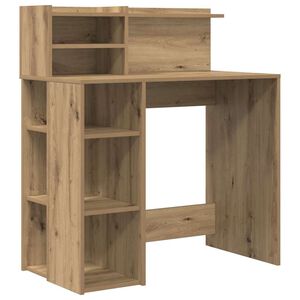 vidaXL Bureau Ch&ecirc;ne artisanal Bois d'ing&eacute;nierie 90 x 48 x 101,5 cm