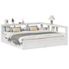vidaXL Lit biblioth&egrave;que sans matelas blanc 180x200 cm bois pin massif