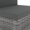 vidaXL Salon de jardin 4 pcs R&eacute;sine tress&eacute;e Gris