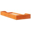 vidaXL Cadre de lit Brun cire 90 x 210 cm Pin massif
