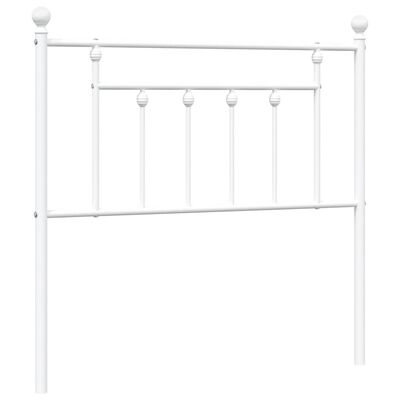 vidaXL Tête de lit métal blanc 90 cm