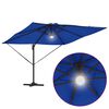 vidaXL Parasol Roma Bleu 286 x 285 x 270 cm Aluminium et polyester