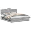 vidaXL Cadre de lit Sonoma gris 200 x 200 cm Bois Ing&eacute;nierie