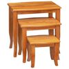 vidaXL Tables d'appoint embo&icirc;tables 3 pcs Naturel