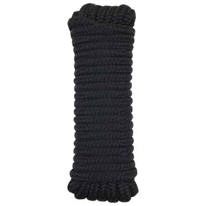 vidaXL Corde de bateau 6 m 1 Noir Polyester