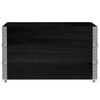 vidaXL Colliers de palette 3 pcs noir 100x100 cm bois de pin solide