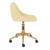 vidaXL Chaises pivotantes &agrave; manger lot de 4 cr&egrave;me velours