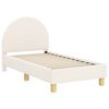 vidaXL Cadre de lit pour tout-petit avec t&ecirc;te de lit Cr&egrave;me 70 x 140 cm