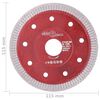 vidaXL Disque de coupe diamant&eacute; avec trous Acier 115 mm