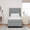 vidaXL Lit &agrave; ressorts avec matelas Gris clair 90 x 200 cm tissu