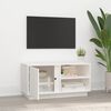 vidaXL Meuble TV Blanc 80x35x40,5 cm Bois de pin massif