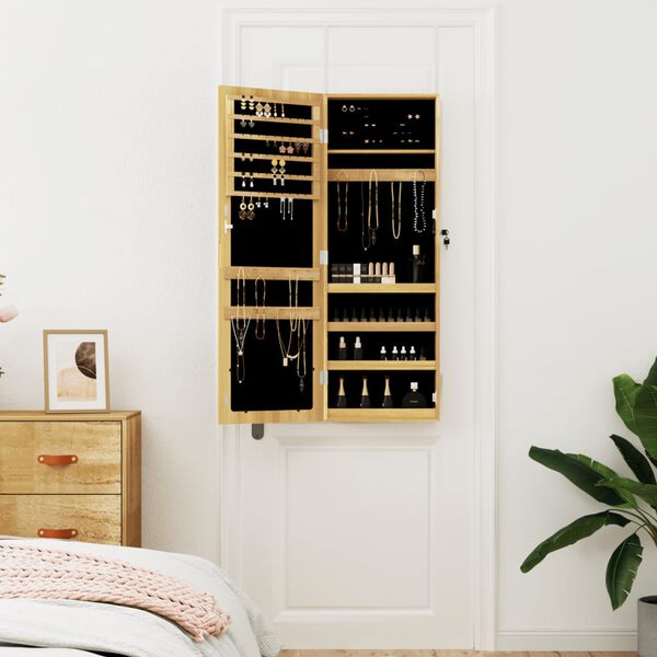 vidaXL Armoire à bijoux avec miroir murale 37,5x10x106 cm