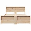 vidaXL Cadre de lit Marron 150 x 200 cm Bois d'ing&eacute;nierie