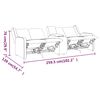 vidaXL Fauteuil inclinable avec porte-gobelet 4 places Marron Tissu