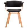 vidaXL Chaises &agrave; manger lot de 6 noir bois courb&eacute; et similicuir