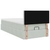 vidaXL Cadre de lit ottoman et matelas gris clair 100x200 cm velours